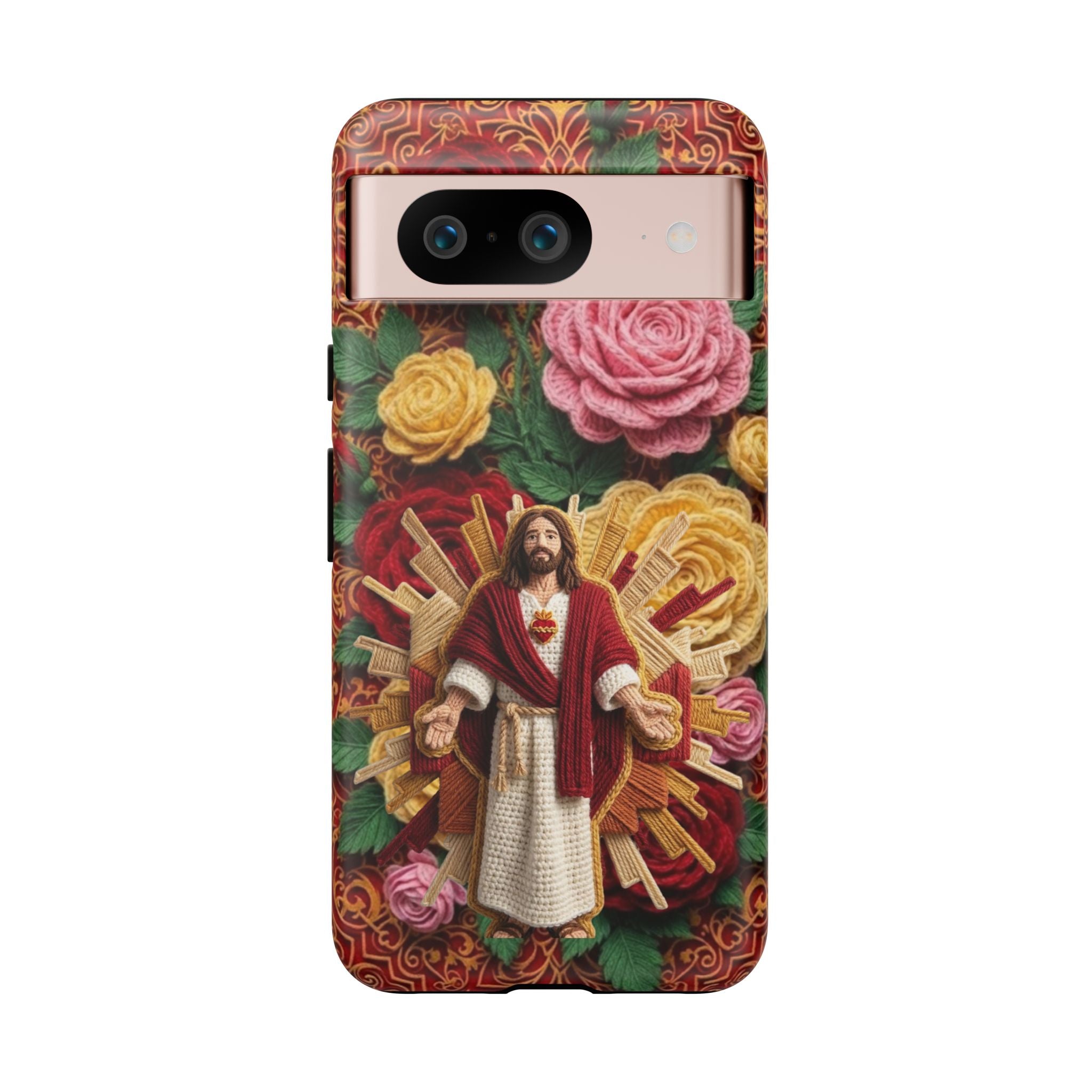 Jesus Resurrection faux-yarn phone case | Resurrection artwork phone case