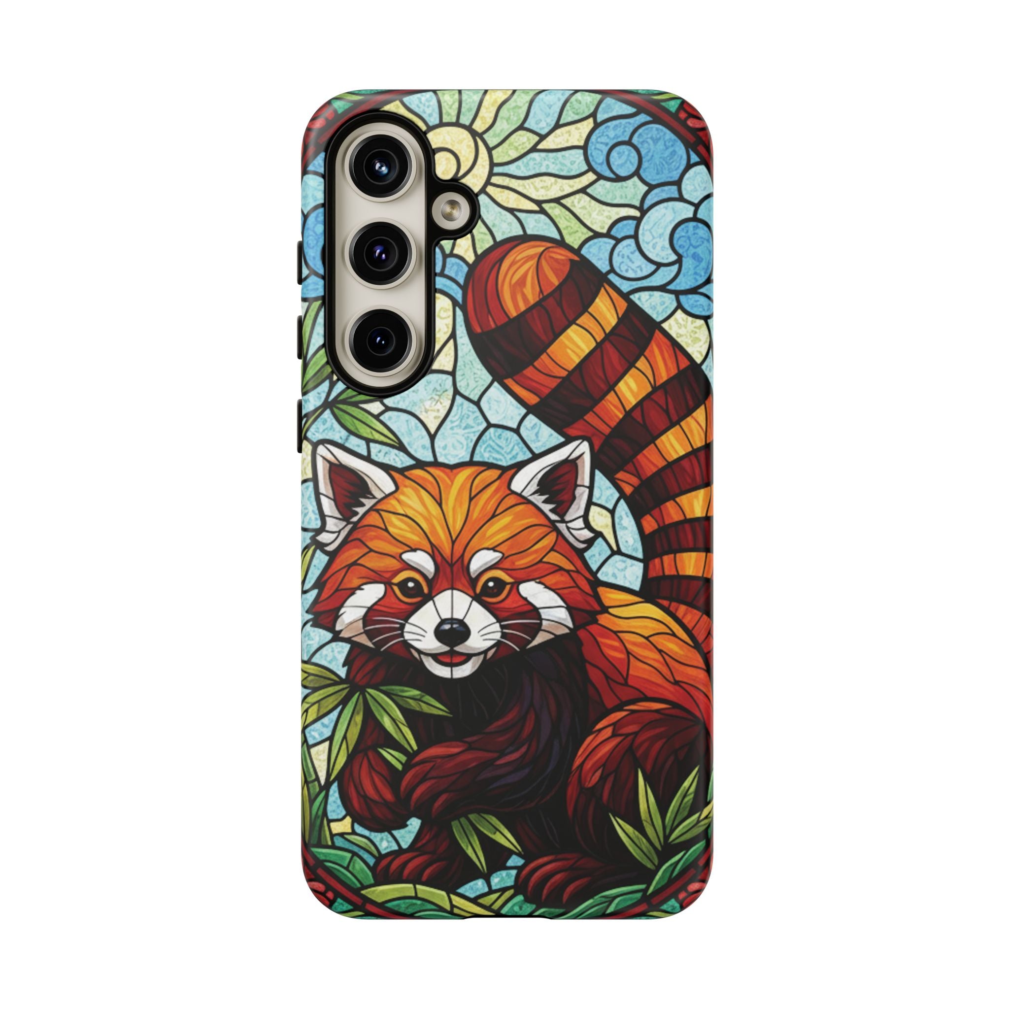 Red Panda Stained Glass Phone Case | Samsung iPhone Pixel