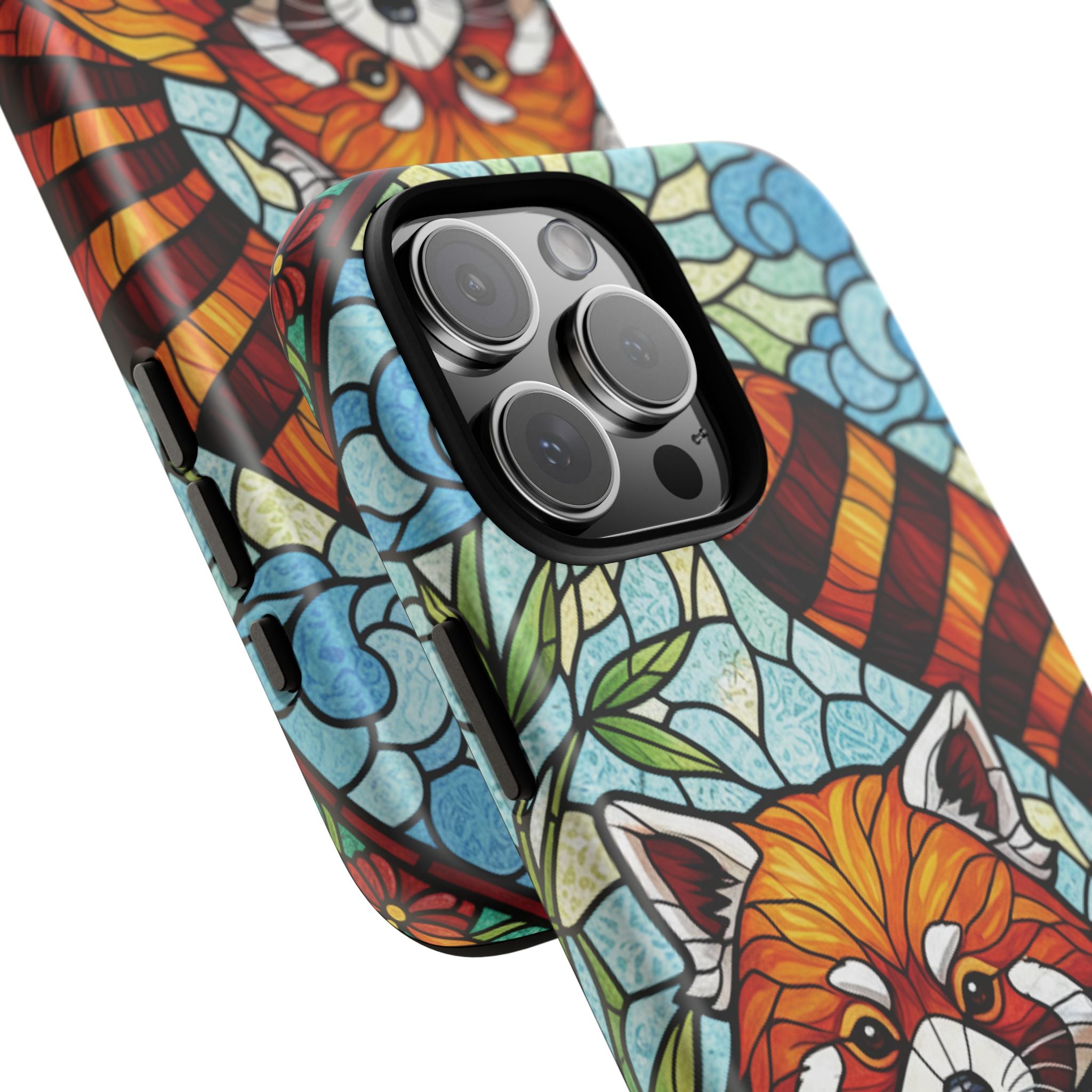 Red Panda Stained Glass Phone Case | Samsung iPhone Pixel