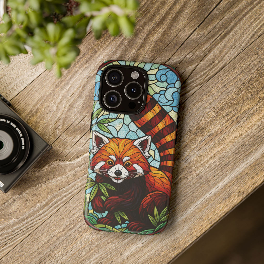 Red Panda Stained Glass Phone Case | Samsung iPhone Pixel