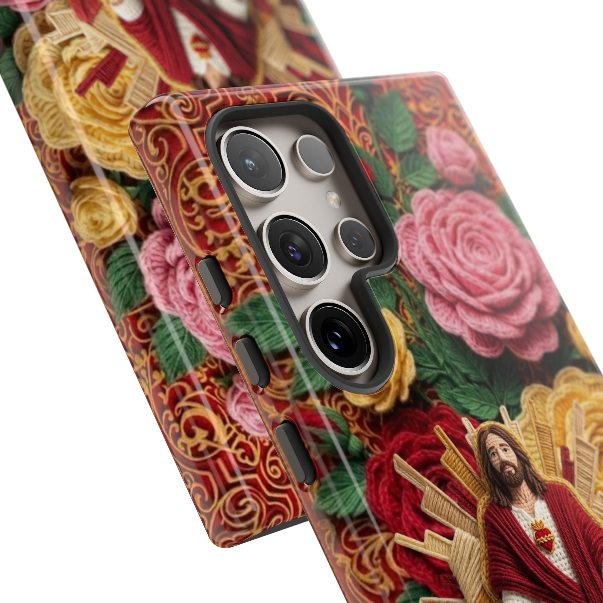 Jesus Resurrection faux-yarn phone case | Resurrection artwork phone case