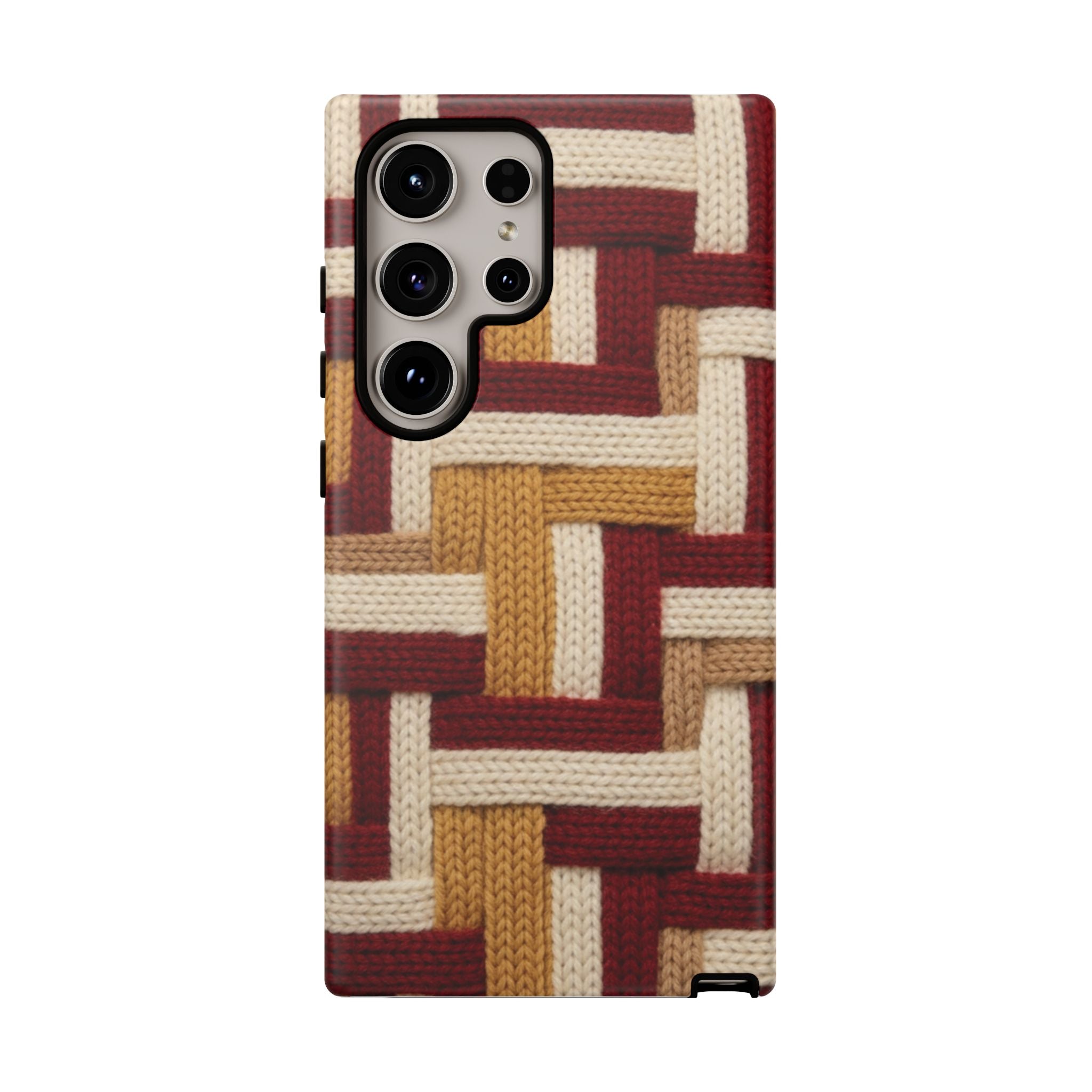 Yarn Pattern Phone Case Cozy Knit Texture Smartphone Protective Cover Elegant Design Mobile Device Cases for Samsung iPhone Pixel Models