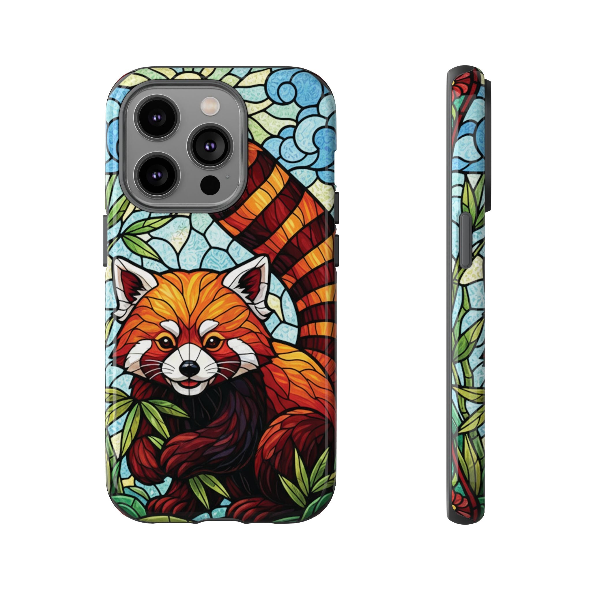 Red Panda Stained Glass Phone Case | Samsung iPhone Pixel