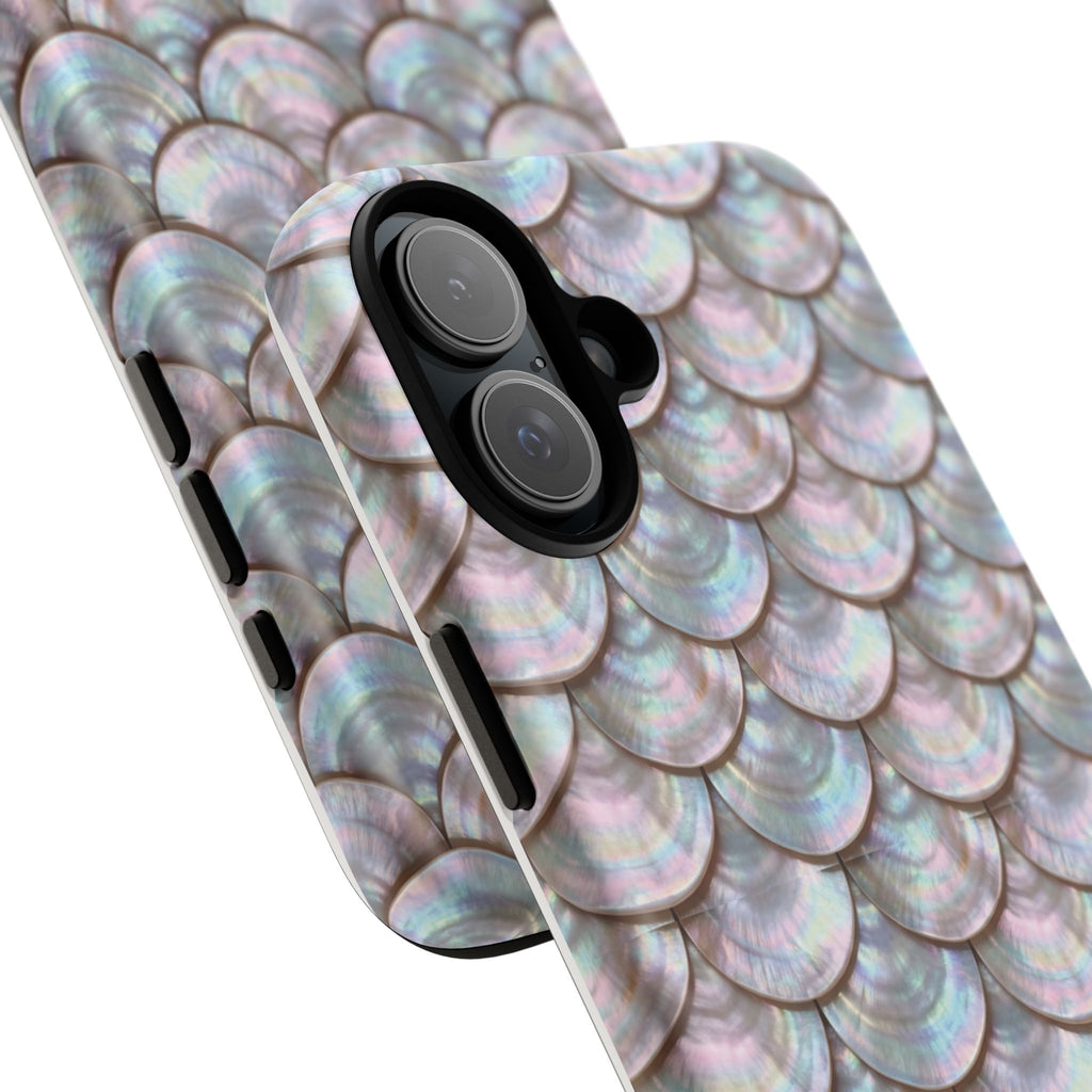 Mother of Pearl Scallop Scale Phone Case — Luxury Galaxy iPhone & Pixel