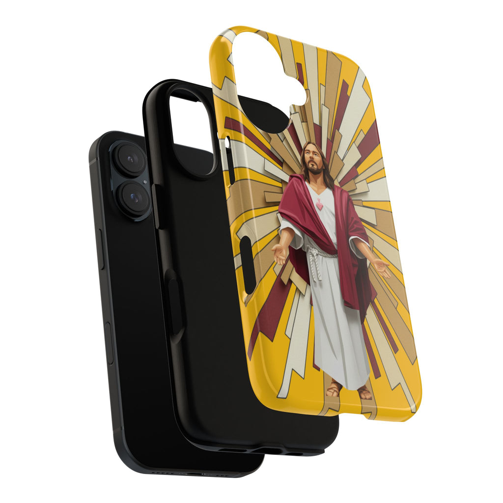 Radiant Jesus Art Phone Case | Christian Faith Inspirational Protective Cover
