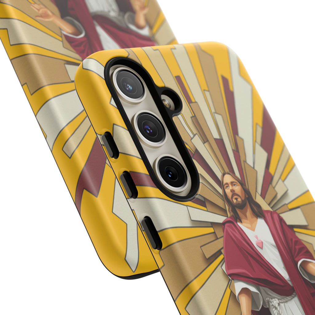 Radiant Jesus Art Phone Case | Christian Faith Inspirational Protective Cover
