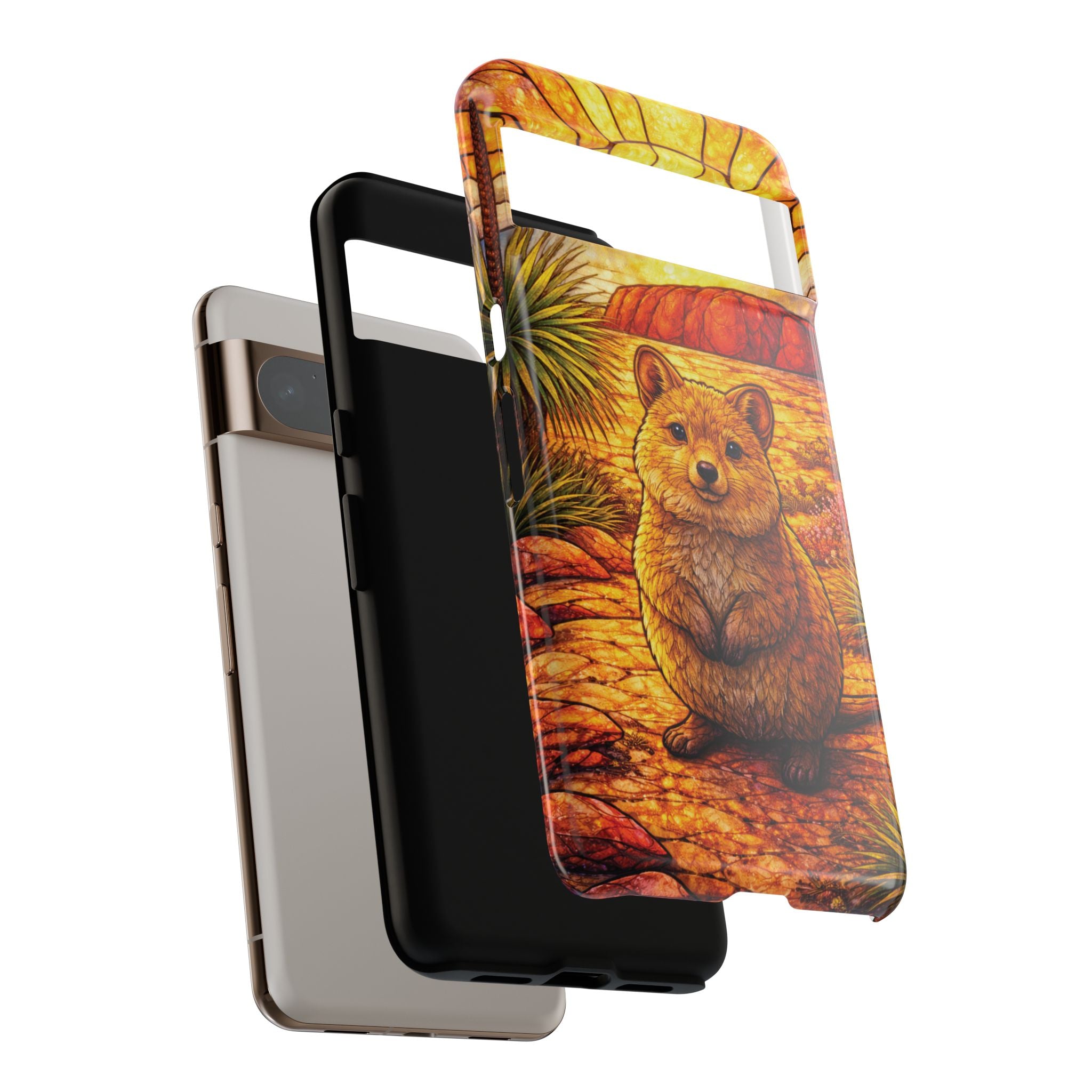 Quokka Stained-Glass Phone Case — Galaxy, iPhone & Pixel