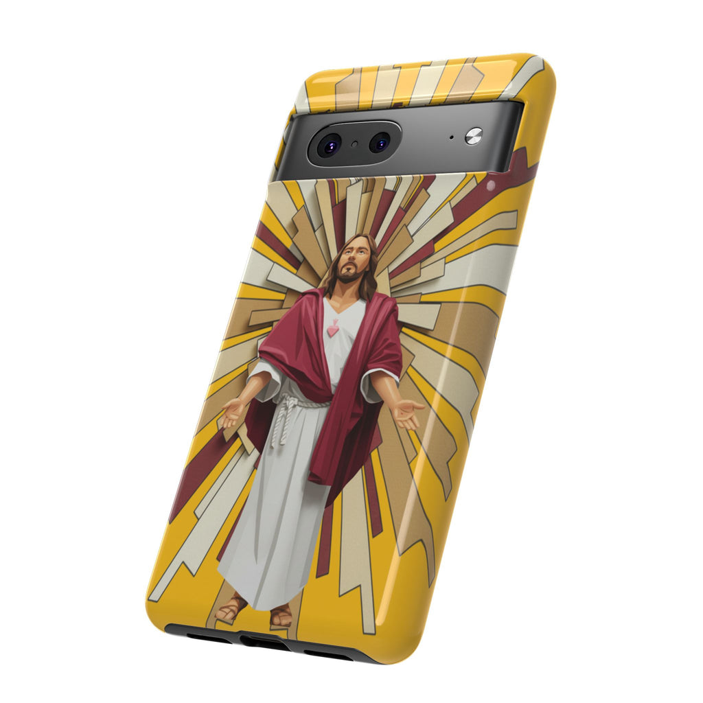 Radiant Jesus Art Phone Case | Christian Faith Inspirational Protective Cover