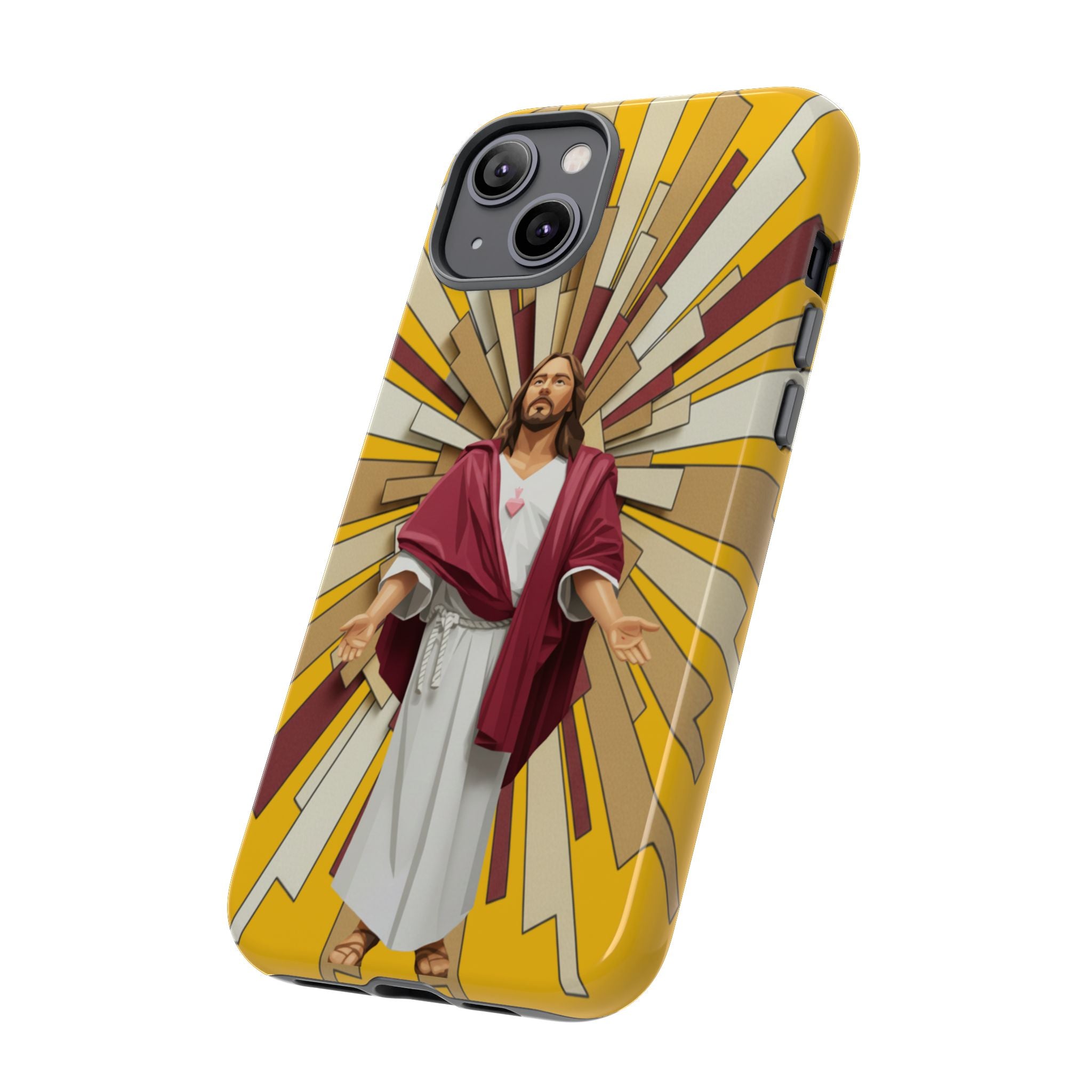 Radiant Jesus Art Phone Case | Christian Faith Inspirational Protective Cover