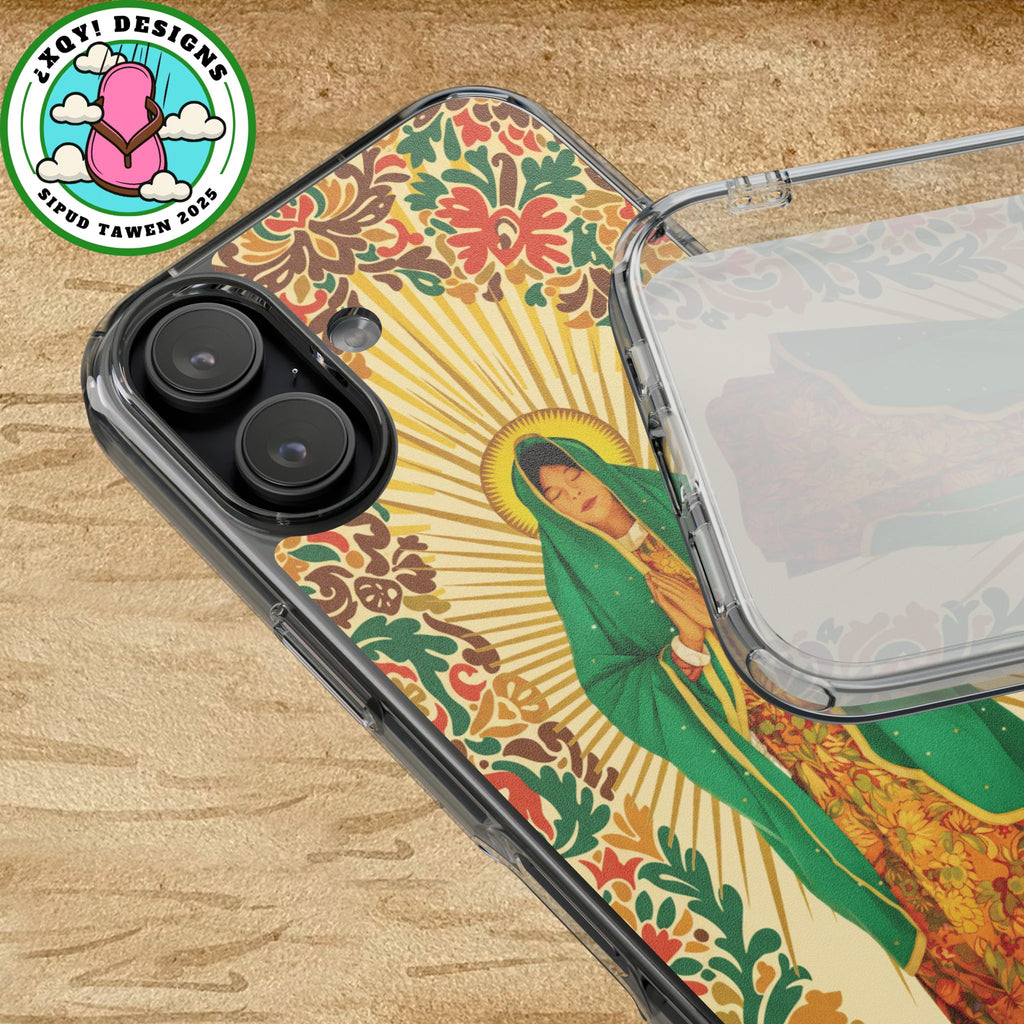 Virgin of Guadalupe Phone Case — Cut-Paper Style Religious Christian iPhone Samsung Pixel