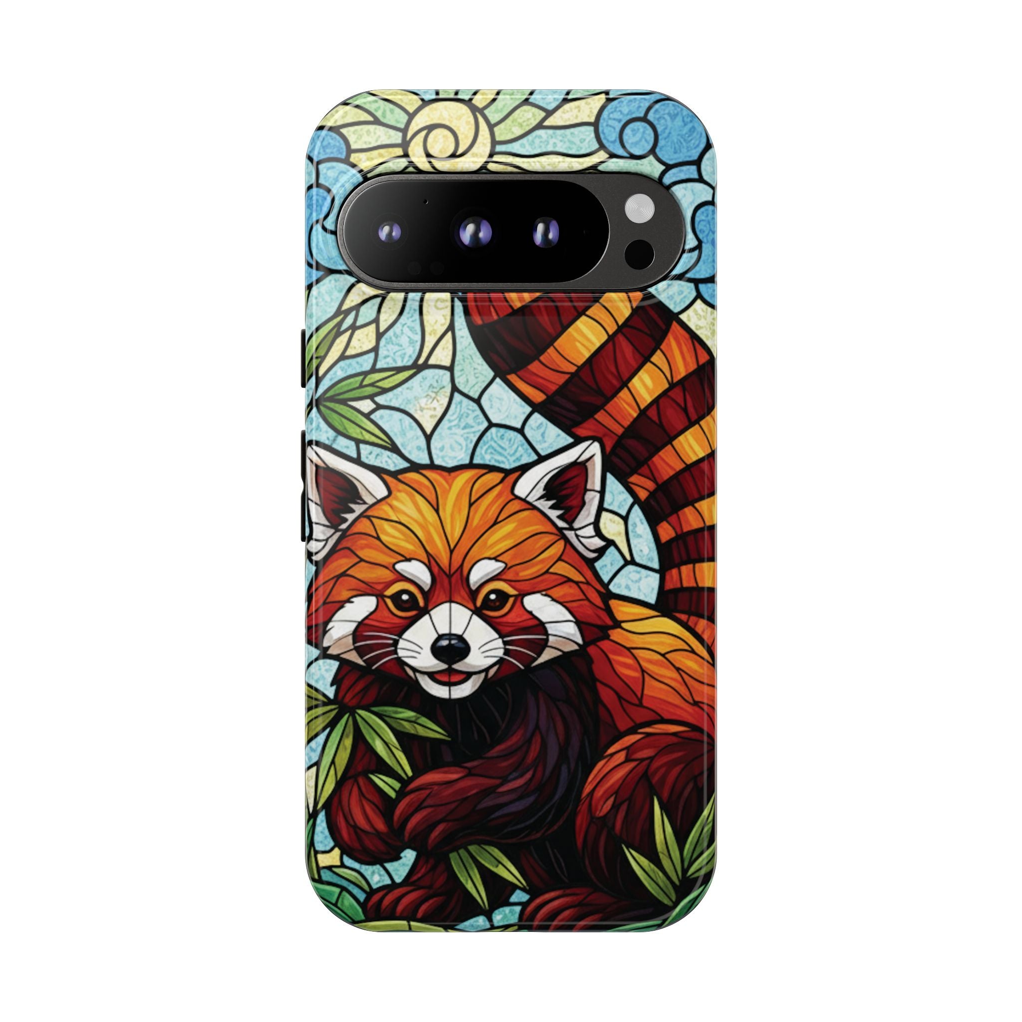 Red Panda Stained Glass Phone Case | Samsung iPhone Pixel