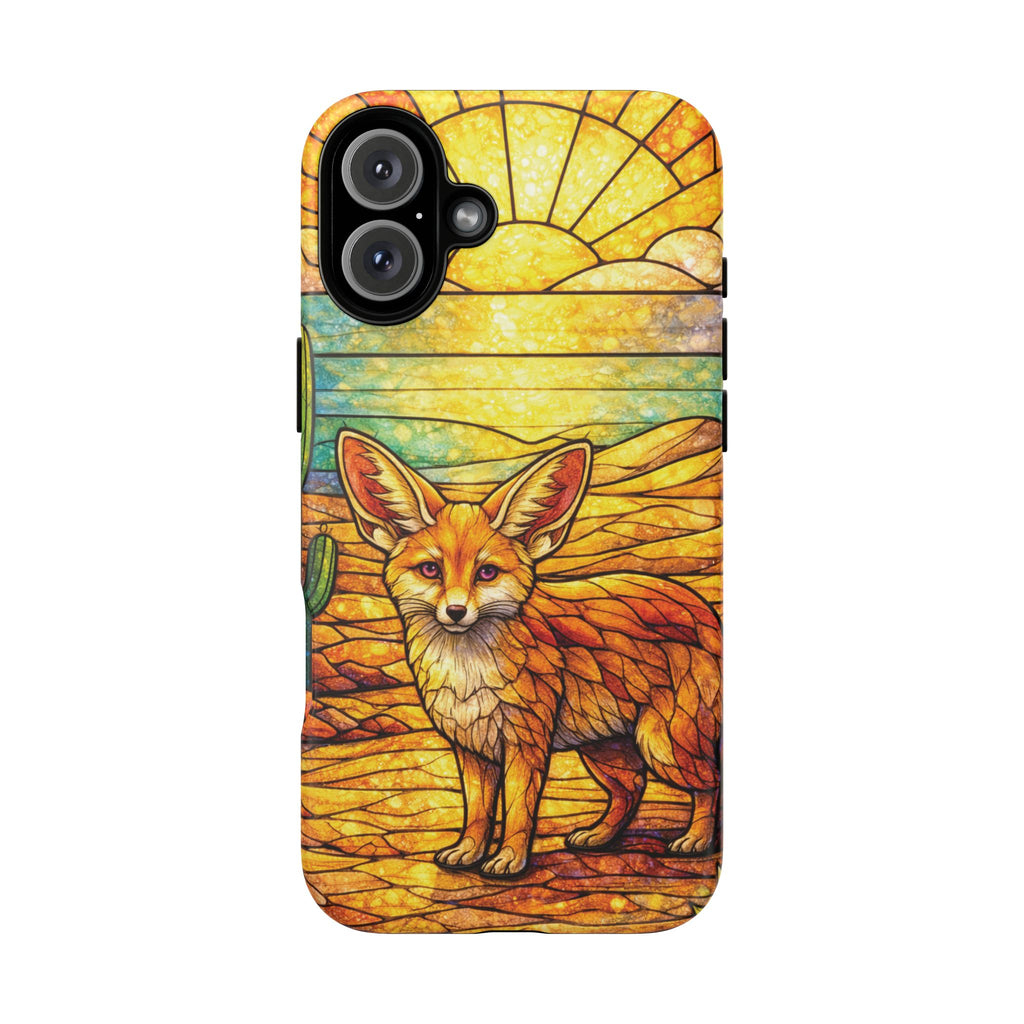 Desert Fox Stained Glass Phone Case — Galaxy & iPhone Pixel Compatible