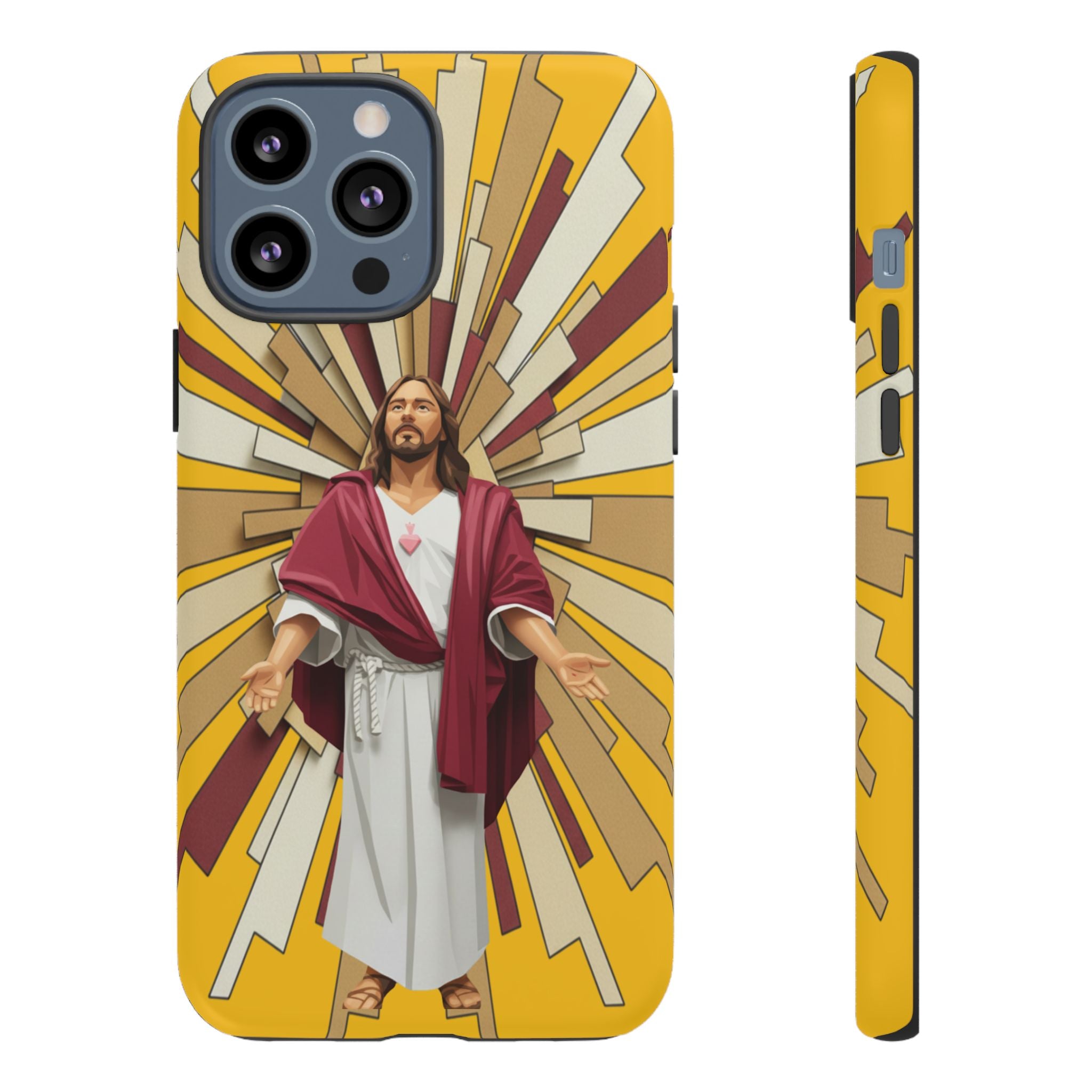Radiant Jesus Art Phone Case | Christian Faith Inspirational Protective Cover