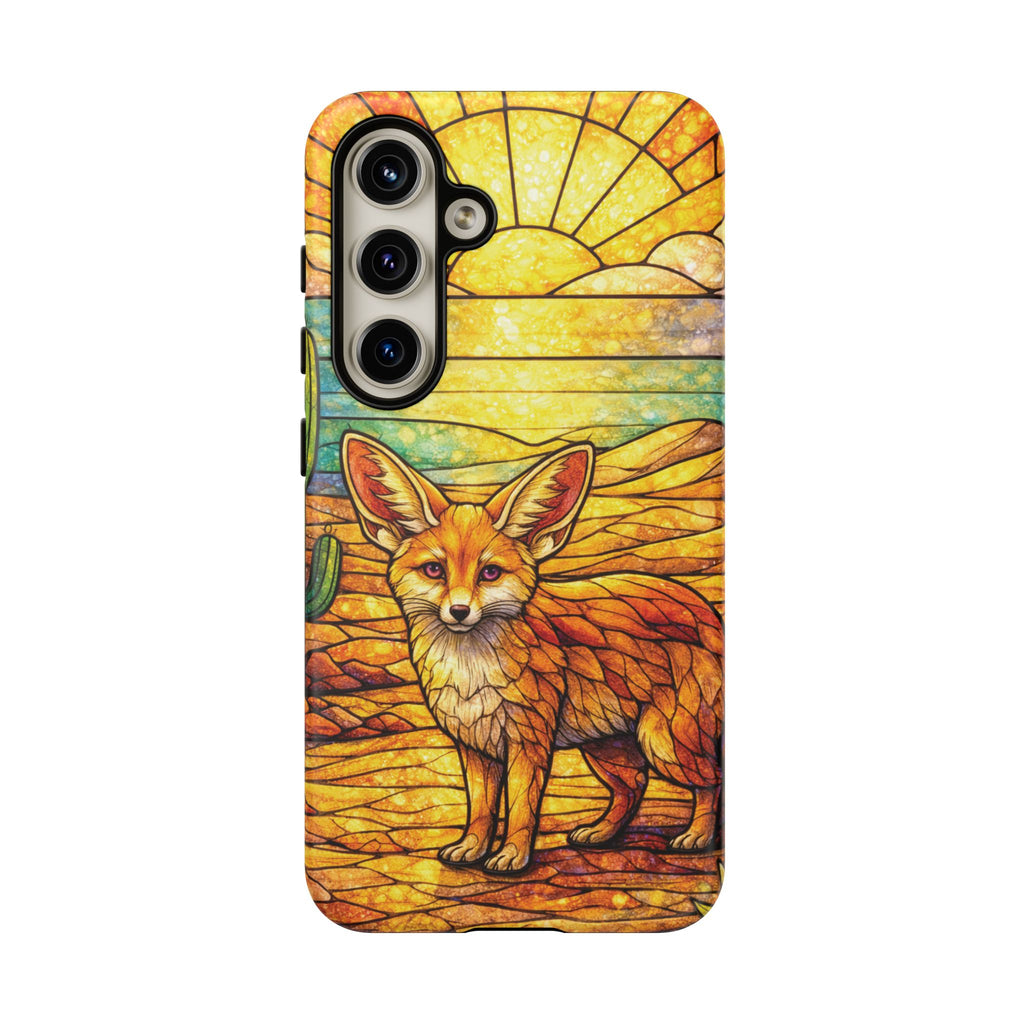 Desert Fox Stained Glass Phone Case — Galaxy & iPhone Pixel Compatible