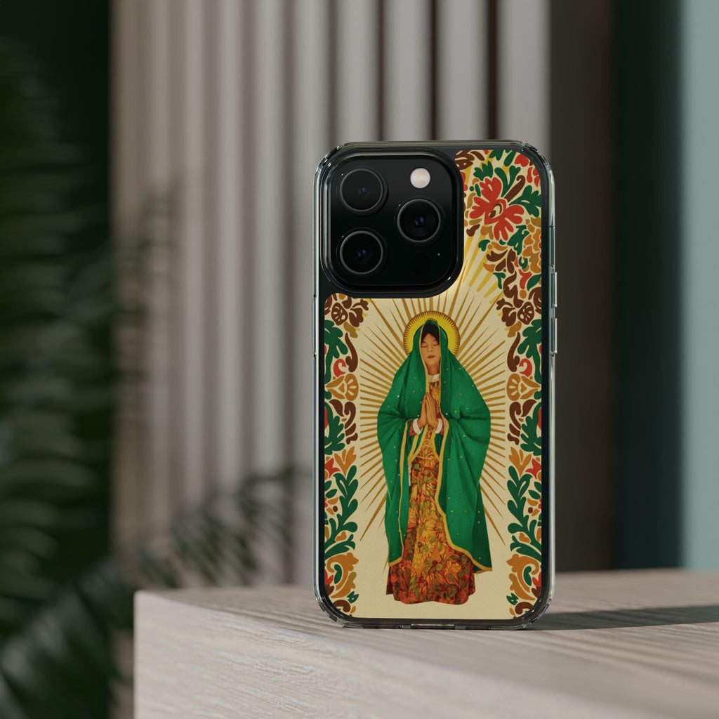 Virgin of Guadalupe Phone Case — Cut-Paper Style Religious Christian iPhone Samsung Pixel