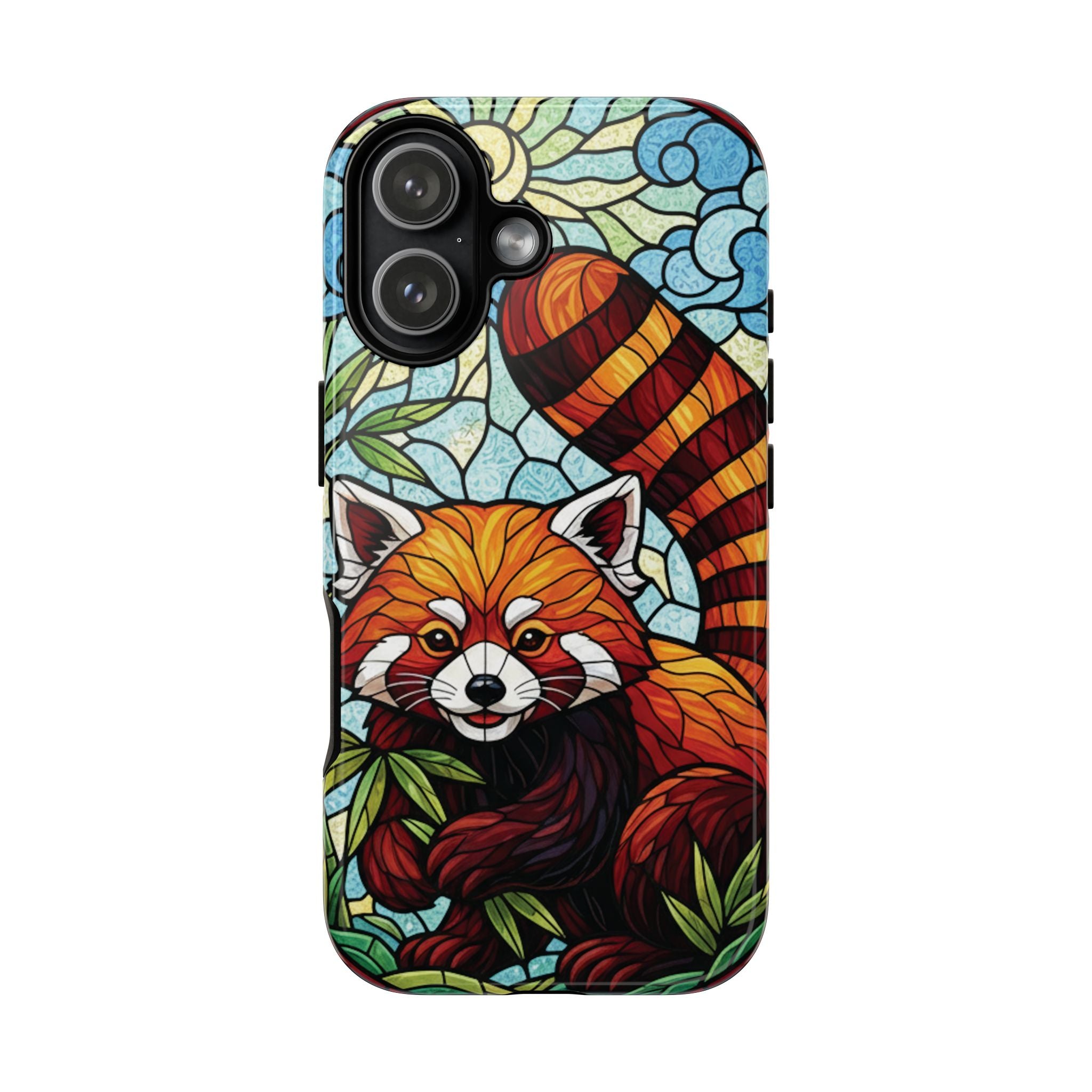 Red Panda Stained Glass Phone Case | Samsung iPhone Pixel