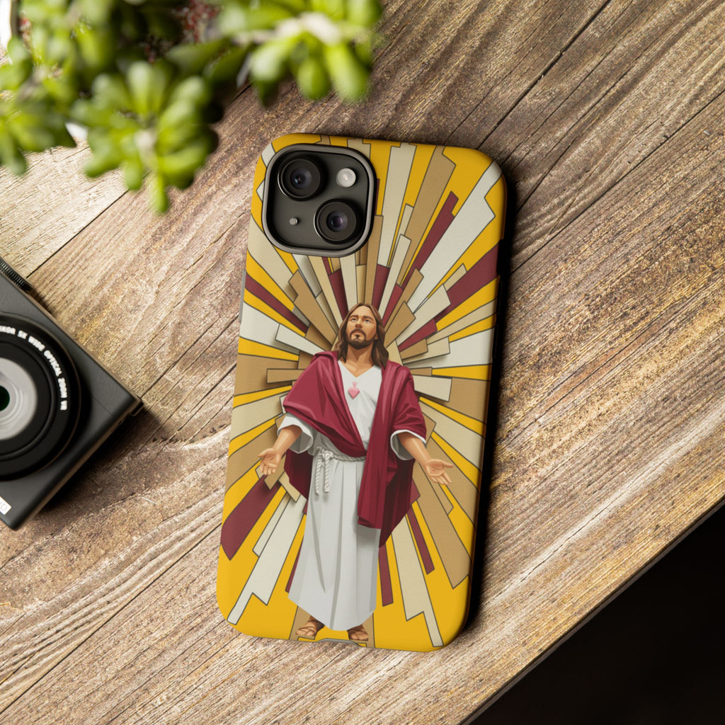 Radiant Jesus Art Phone Case | Christian Faith Inspirational Protective Cover