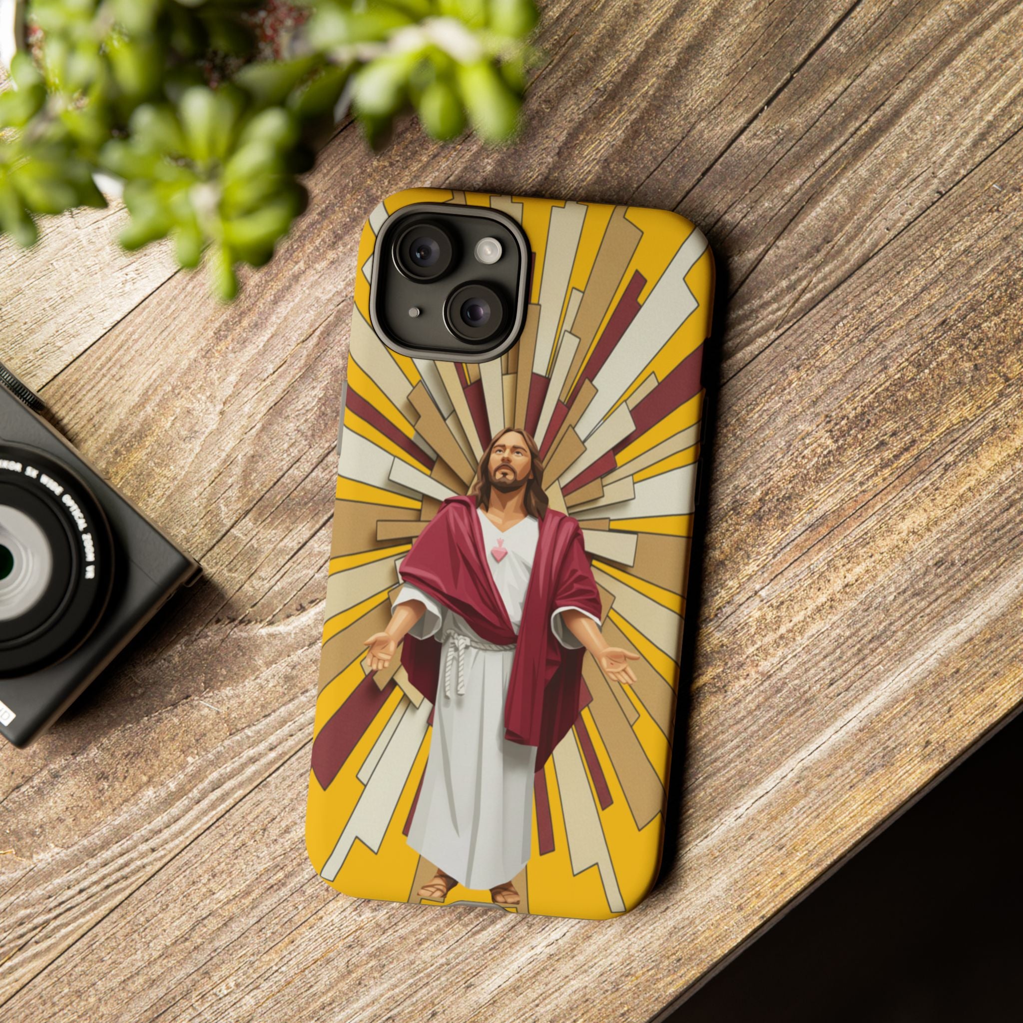 Radiant Jesus Art Phone Case | Christian Faith Inspirational Protective Cover