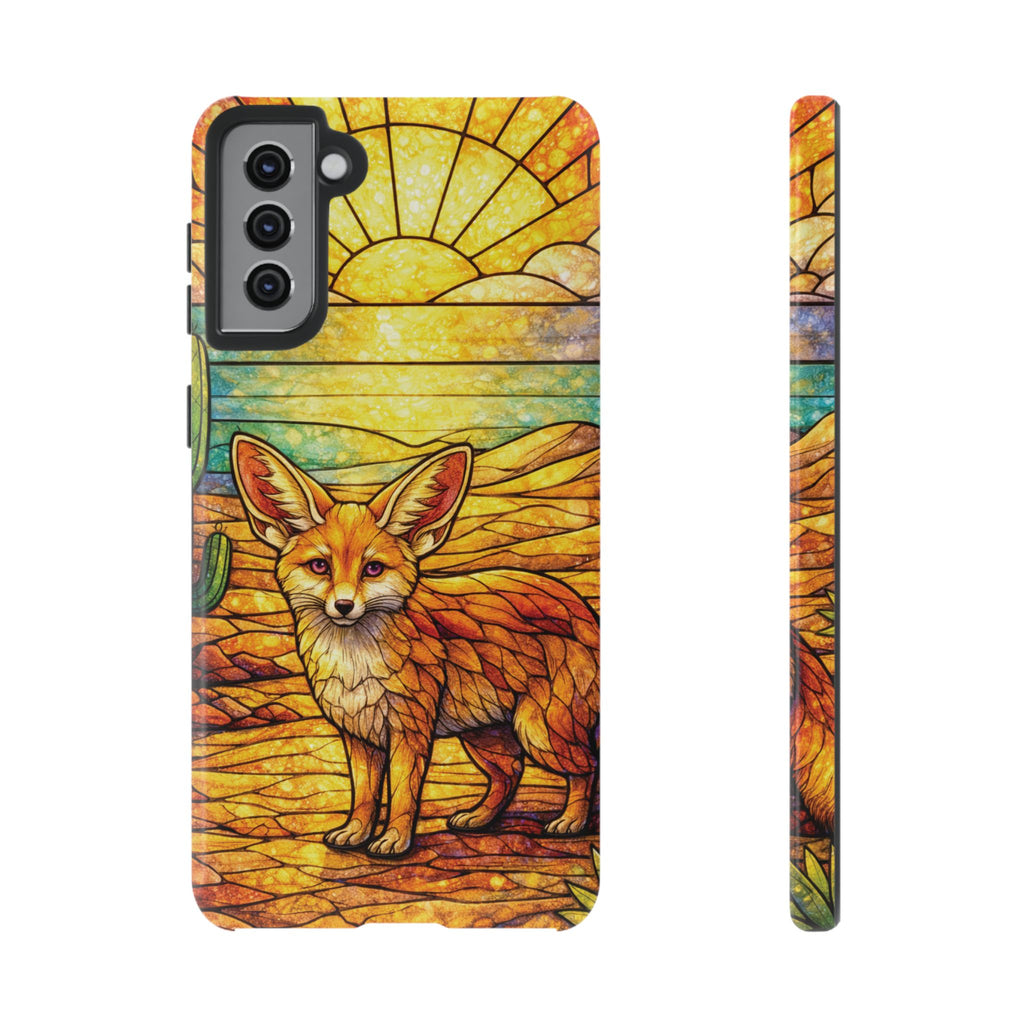 Desert Fox Stained Glass Phone Case — Galaxy & iPhone Pixel Compatible