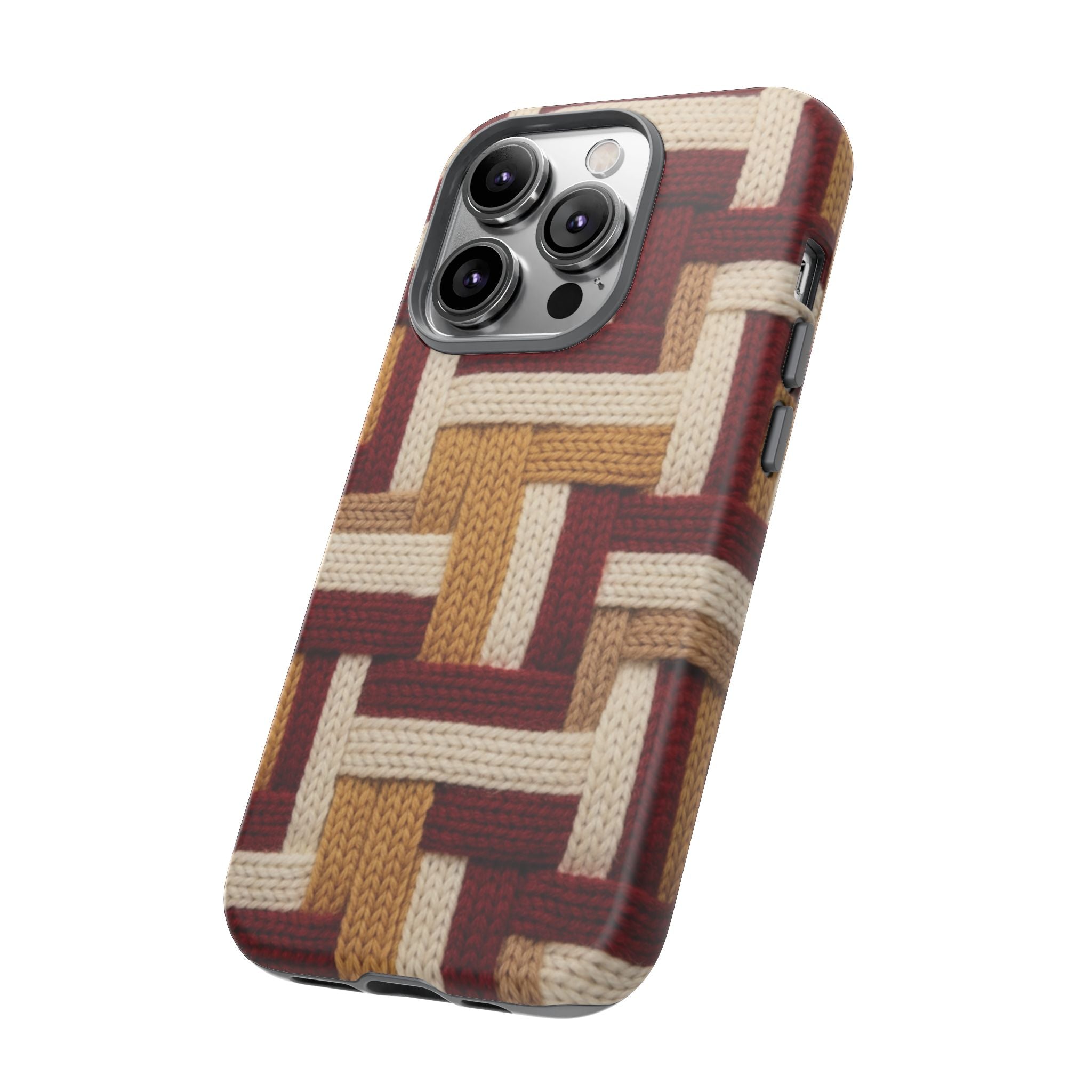 Yarn Pattern Phone Case Cozy Knit Texture Smartphone Protective Cover Elegant Design Mobile Device Cases for Samsung iPhone Pixel Models