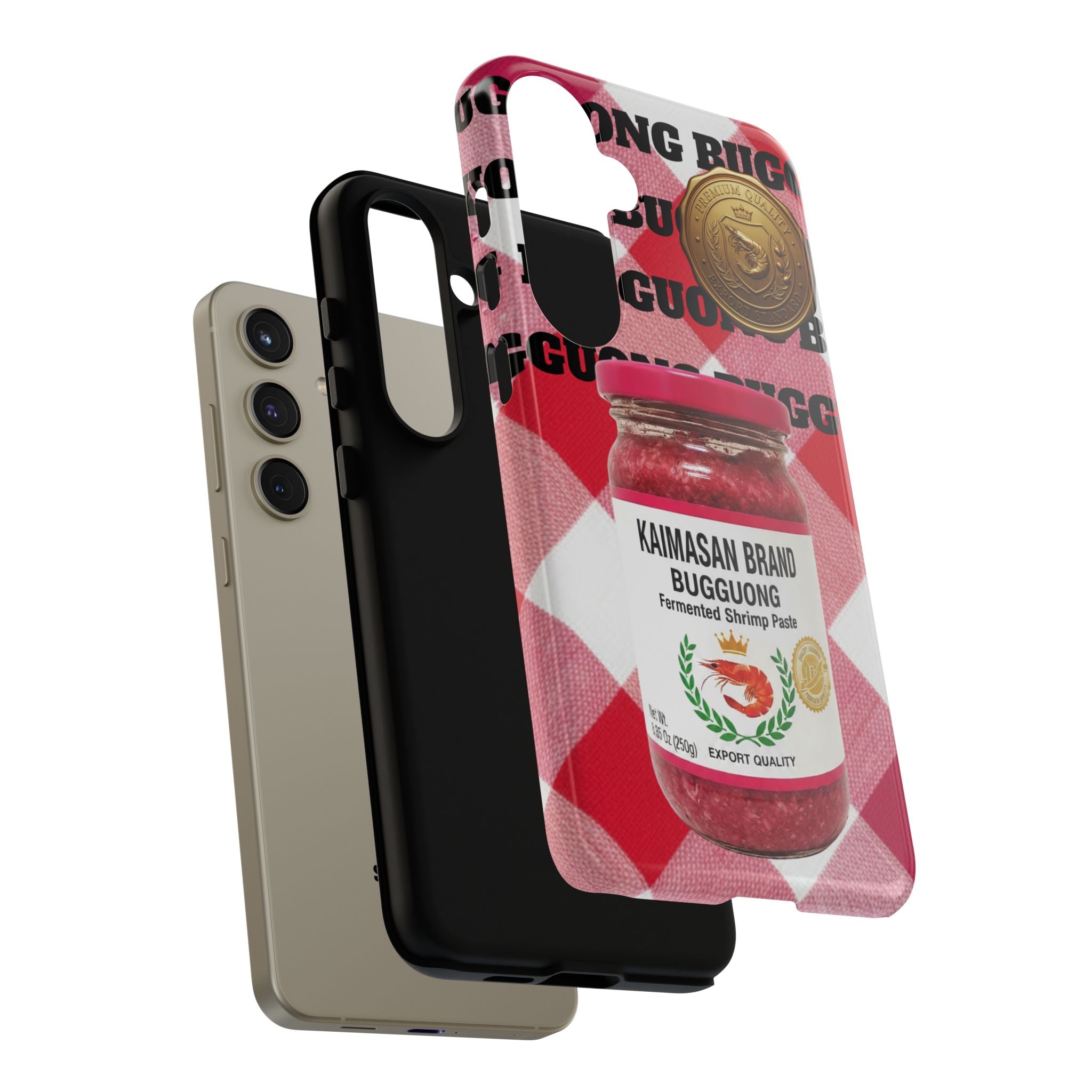 Red Gingham Phone Case Filipino Food Lover Gingham Pattern Phone Accessory Foodie Philippine Cuisine Lover Gift for Foodies