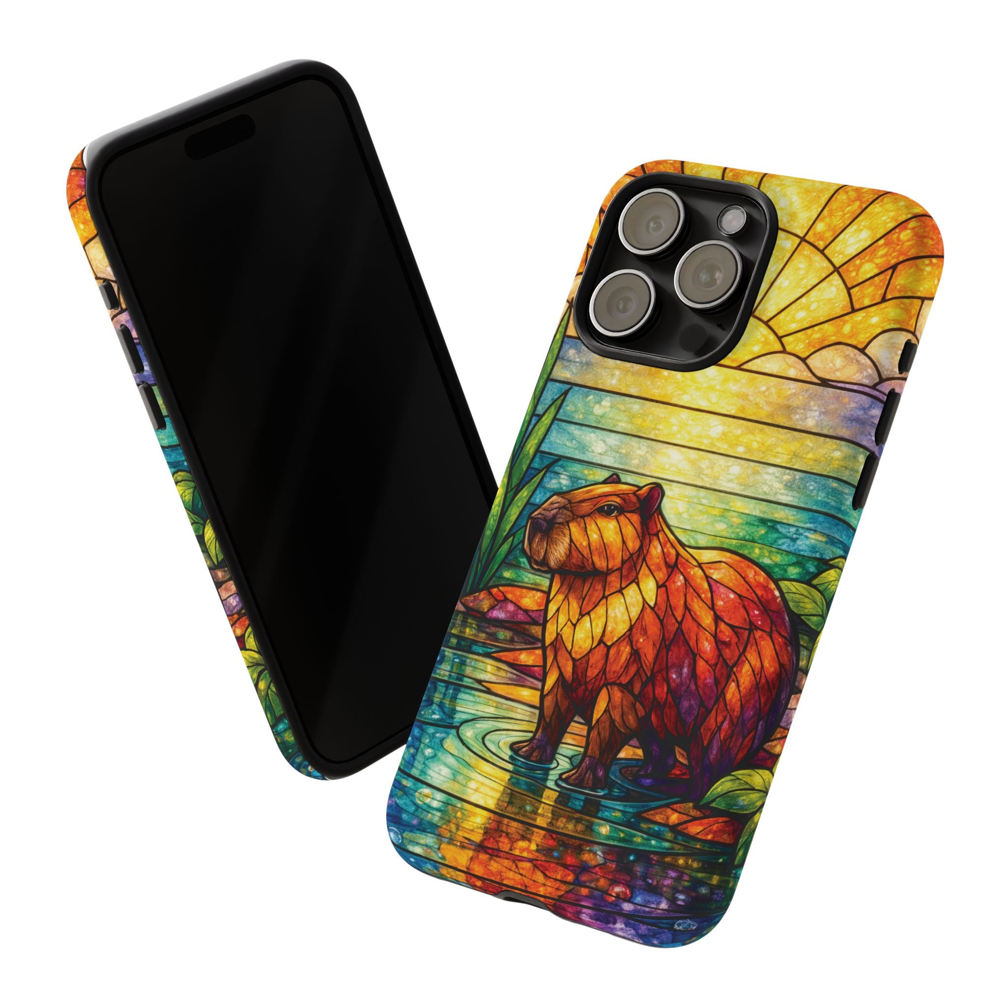 Capybara Stained Glass Galaxy Phone Case — "Tough Cases"