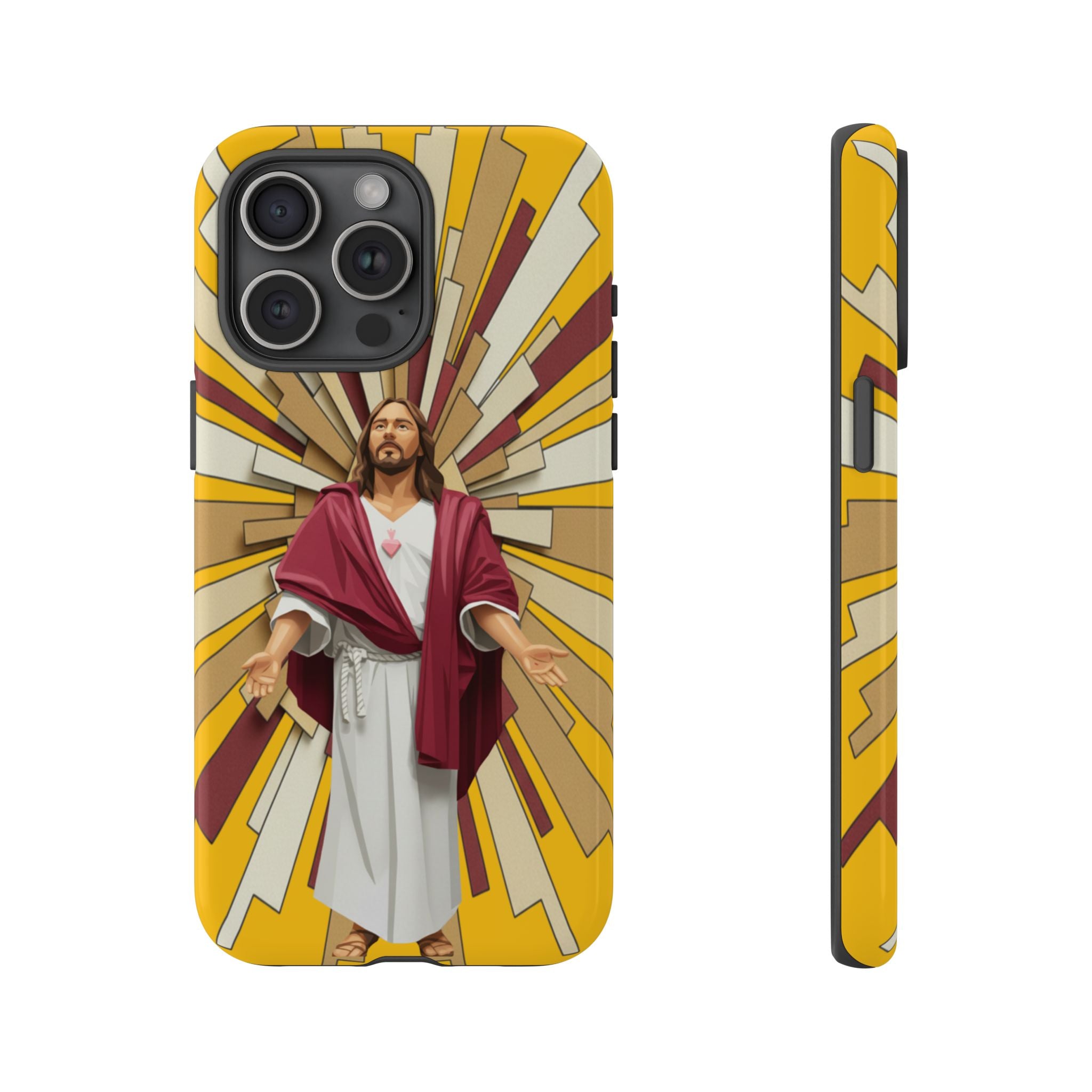 Radiant Jesus Art Phone Case | Christian Faith Inspirational Protective Cover